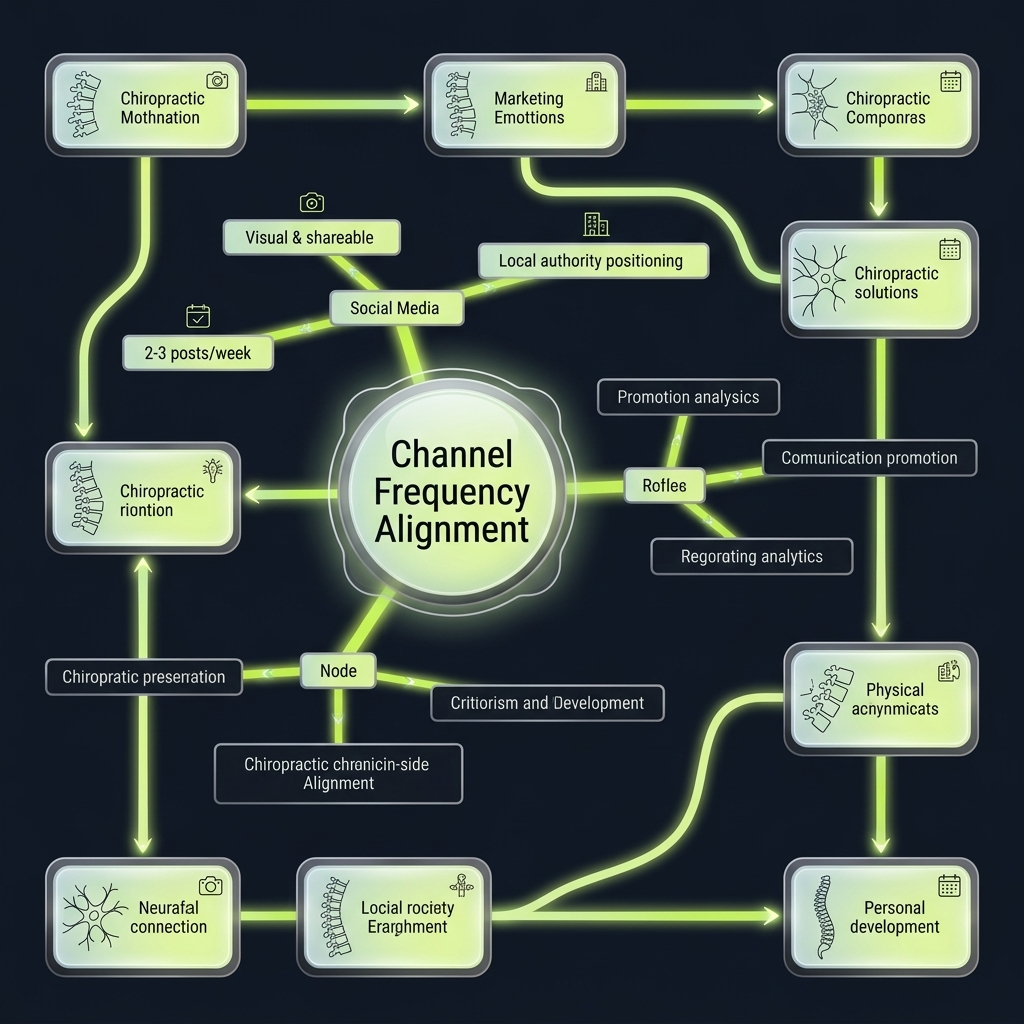 Mindmap of patient contact frequency across email, SMS, and social media channels