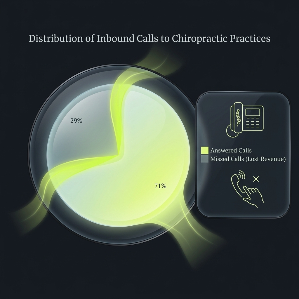 Pie chart of inbound call distribution to chiropractic practices